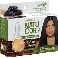 Kit 3 Tinta de Cabelo Natucor Óleos Amazônicos Preto Suave 2.0