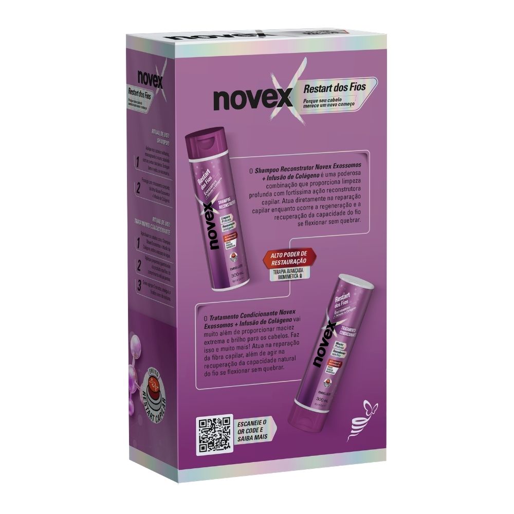 Shampoo e condicionador Novex Exossomos + Infusão de Colágeno