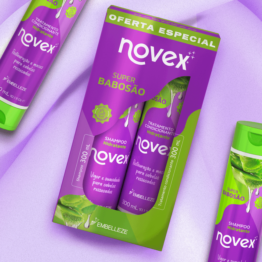 Shampoo e Condicionador Novex Super Babosão