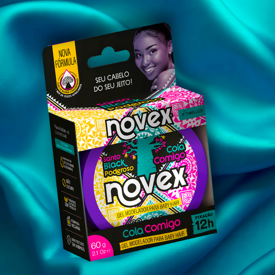 Gel Cola Comigo Novex Meus Cachos Santo Black Poderoso