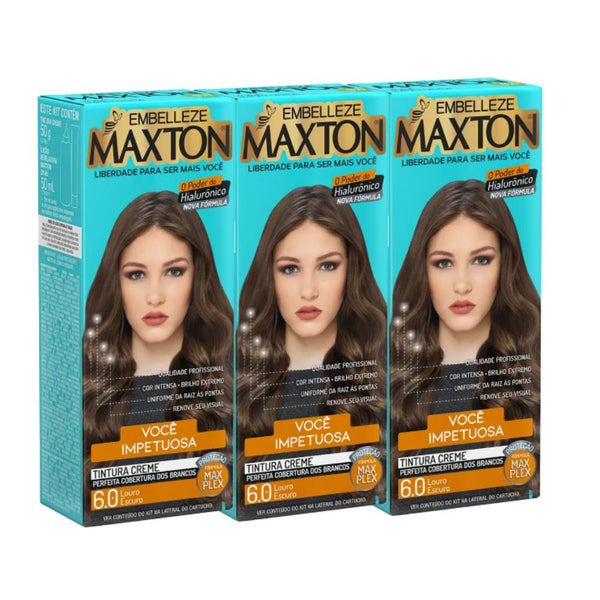 Kit 3 Maxton Você Mais Impetuosa Louro Escuro 6.0