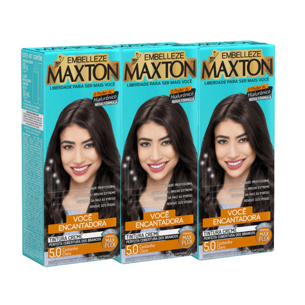 Kit 3 Maxton Você Mais Encantadora Castanho Claro 5.0