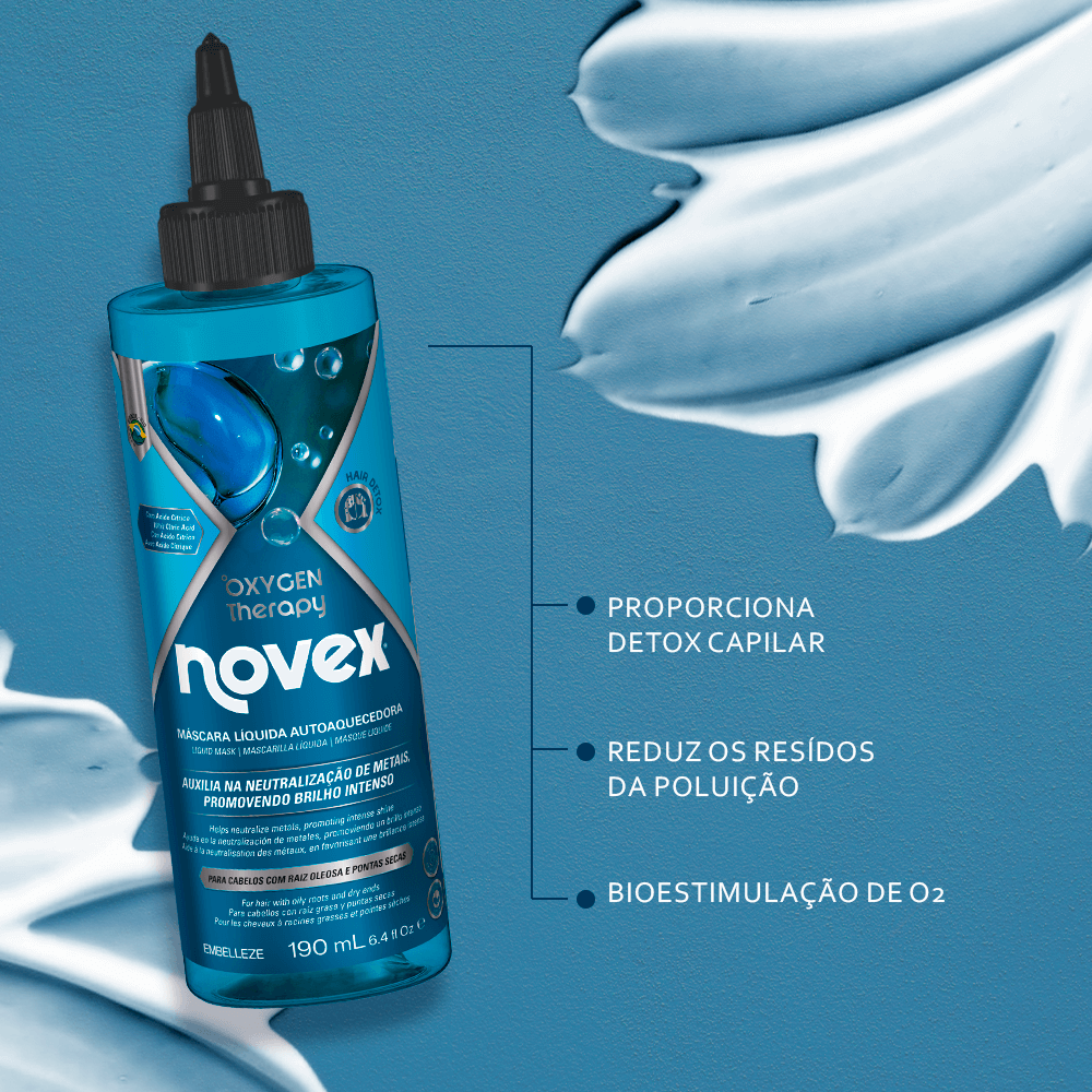 Máscara Líquida Autoaquecedora Novex Oxygen Therapy