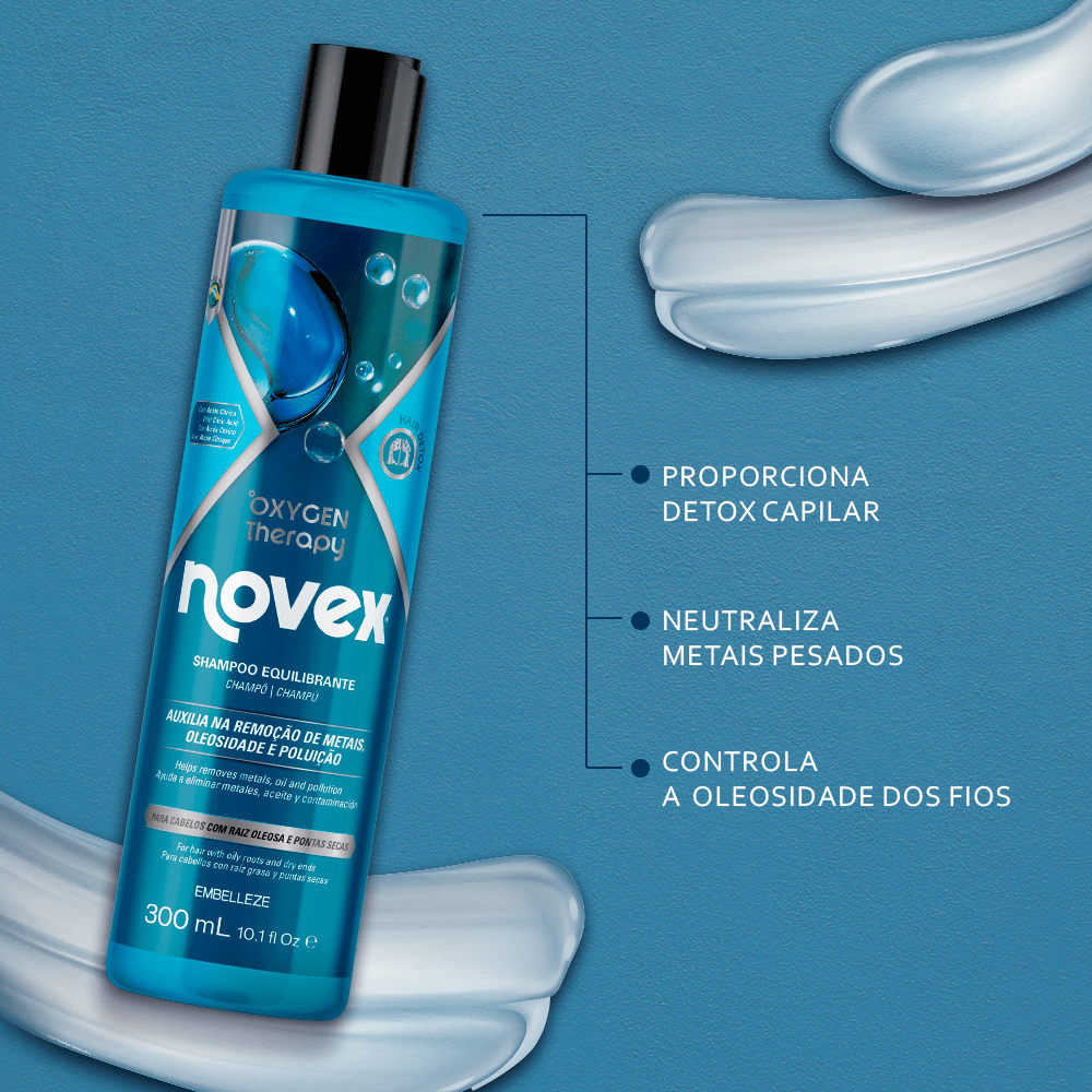 Shampoo Equilibrante Novex Oxygen Therapy – Embelleze