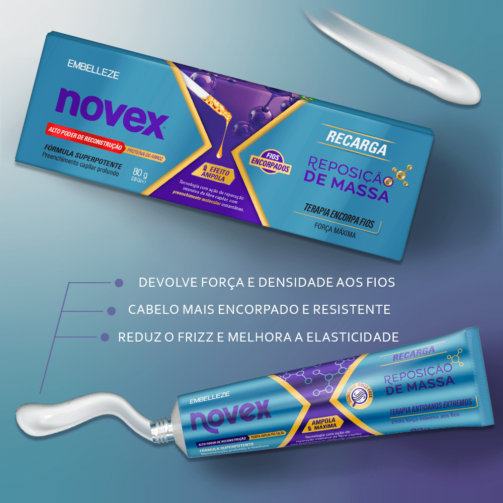 Kit Premium Novex Reposição de Massa Shampoo+Recarga