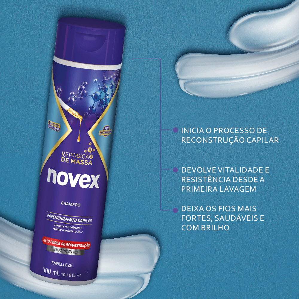 Kit Premium Novex Reposição de Massa Shampoo+Recarga