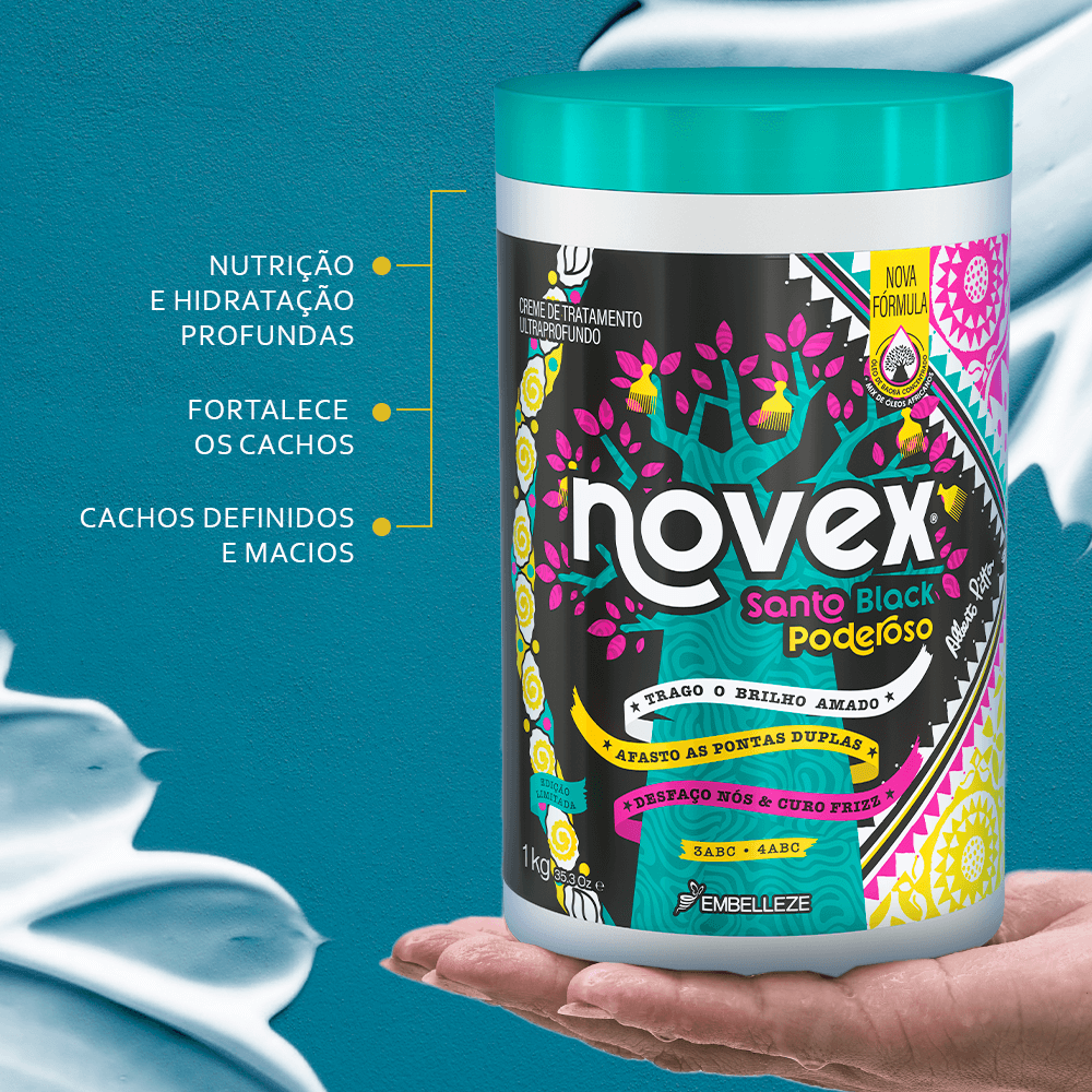 Creme de Tratamento Novex Meus Cachos Santo Black Poderoso