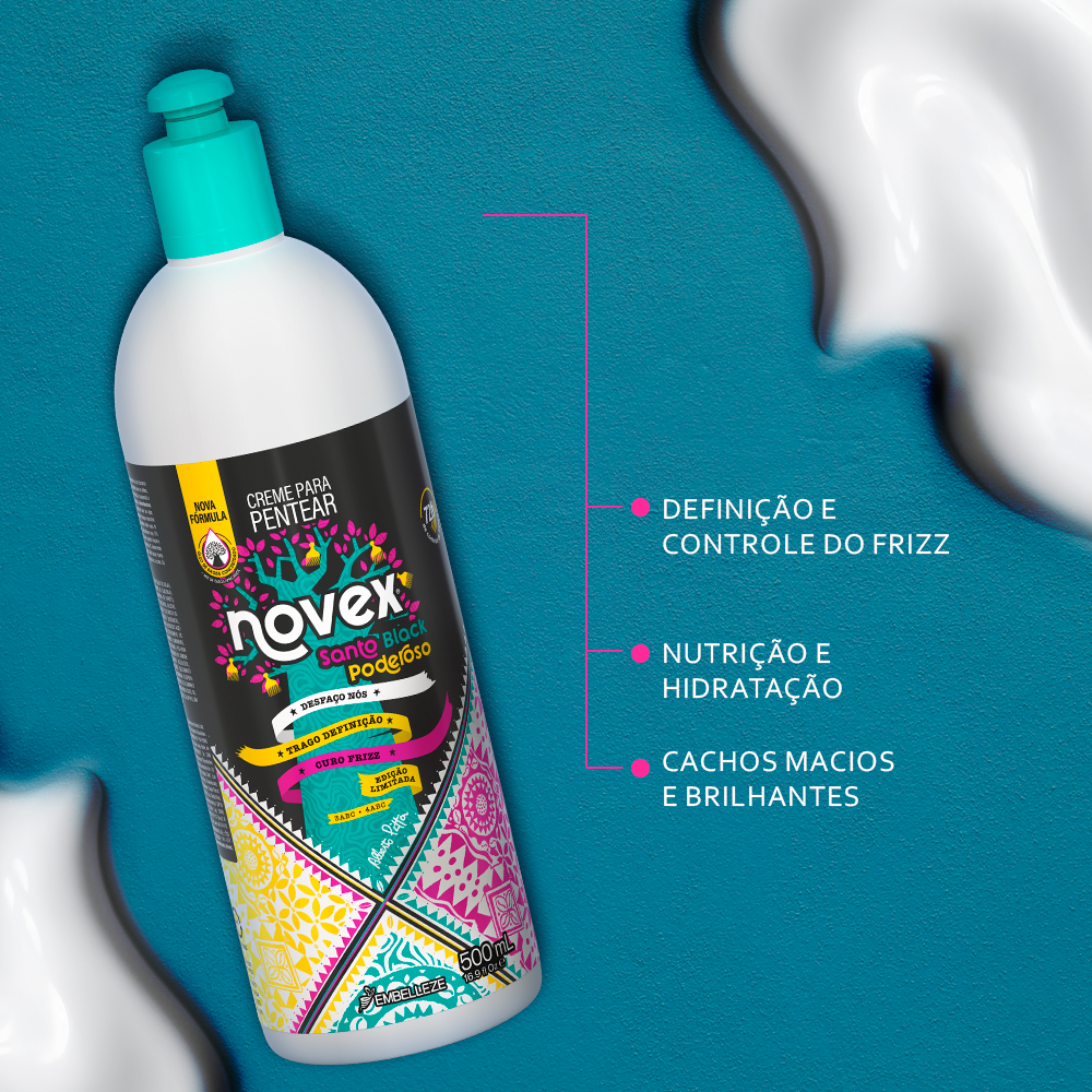 Creme para Pentear Novex Meus Cachos Santo Black Poderoso