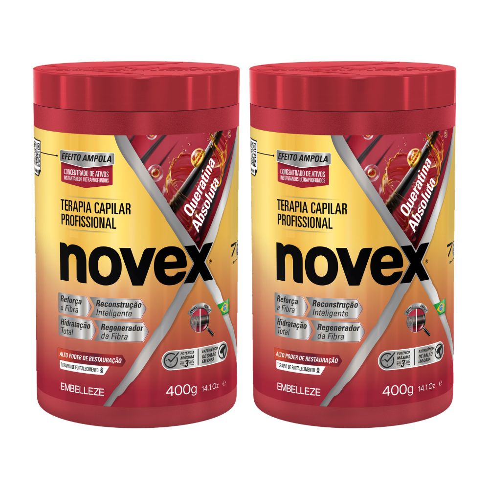 Kit 2 Creme de tratamento Novex Queratina Absoluta