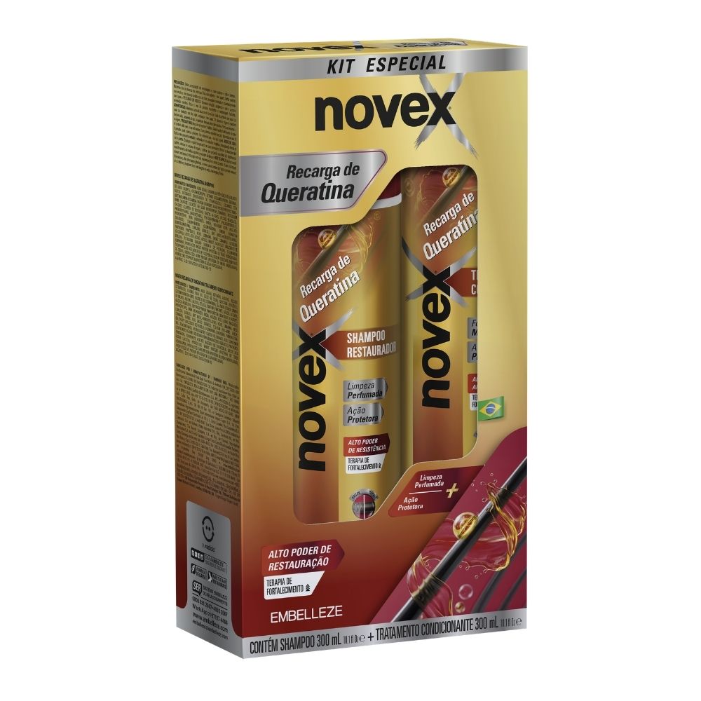 Shampoo  e condicionador Novex Recarga de Queratina