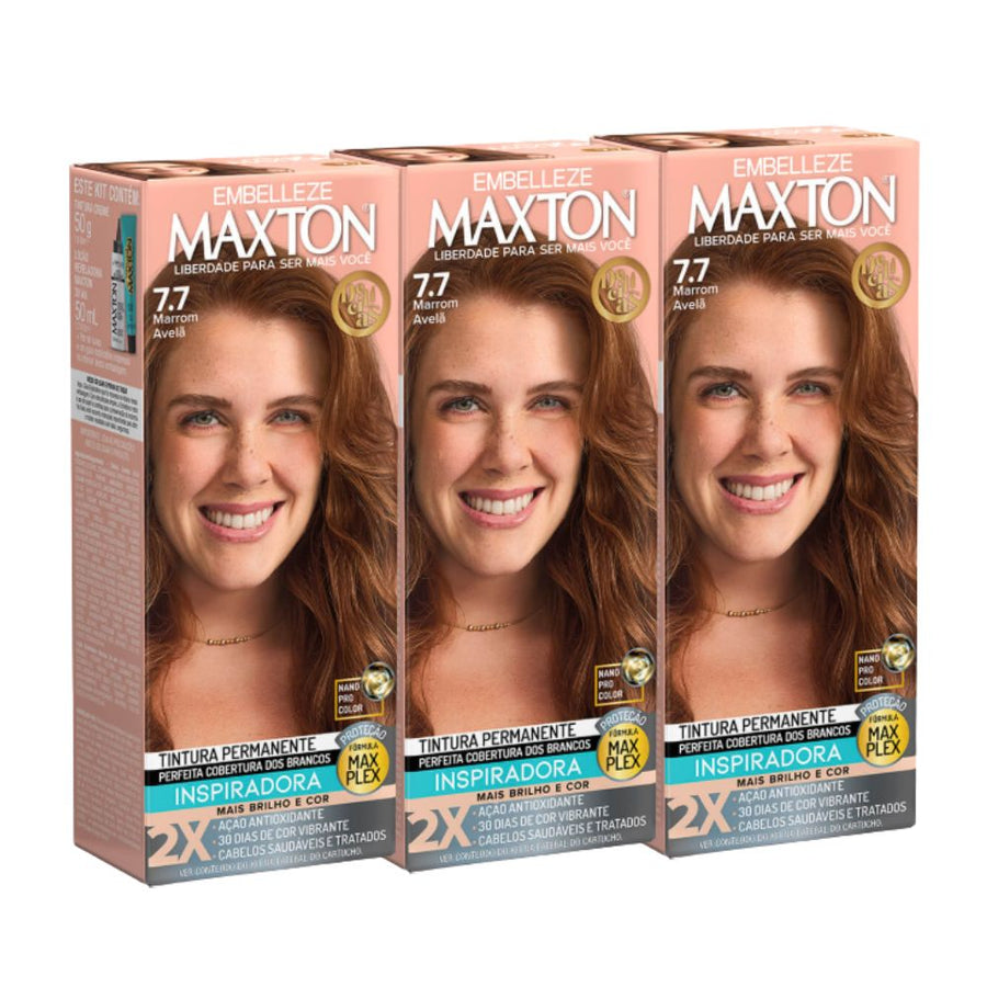 Kit 3 Maxton Delícias Marrom Avelã 7.7