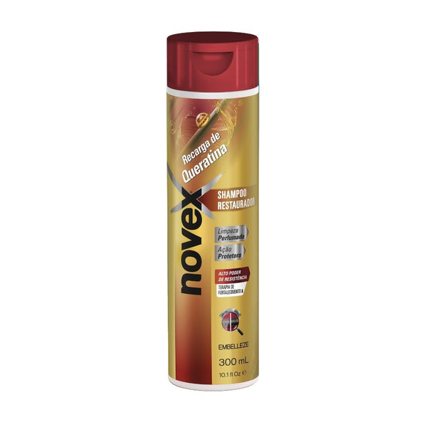 Shampoo Novex Hidratante Regenerador Recarga de Queratina Brasileira