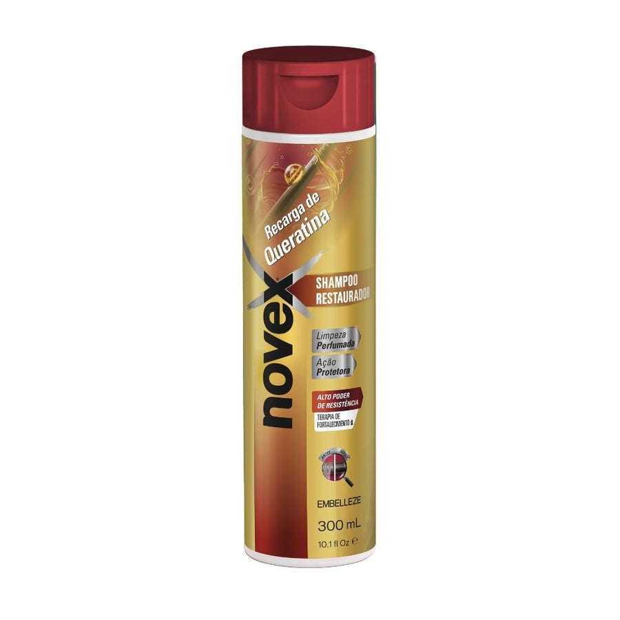 Shampoo Novex Hidratante Regenerador Recarga de Queratina Brasileira