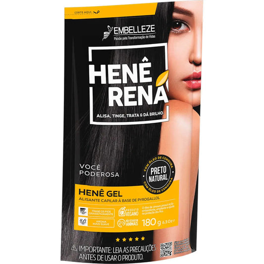 Kit Compre 22 e Ganhe 2 Henê Rená Preto Natural