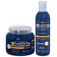 Kit LisaHair Creme Alisante Liso Queratina + Neutralizante
