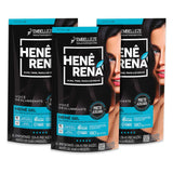 Kit 3 Henê Rená Preto Azulado