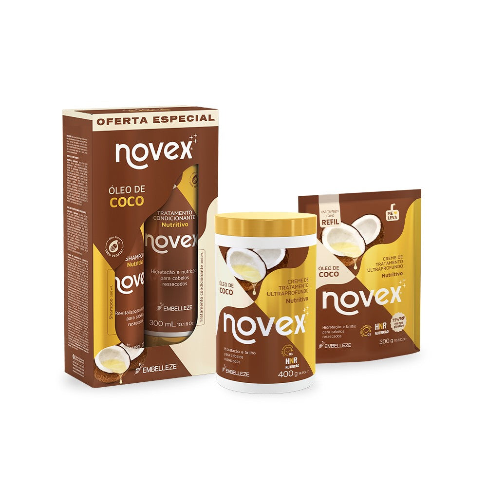 Kit de Tratamento Novex Refil Óleo de Coco