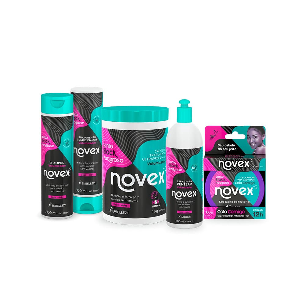 Kit Família Novex Meus Cachos Santo Black Poderoso