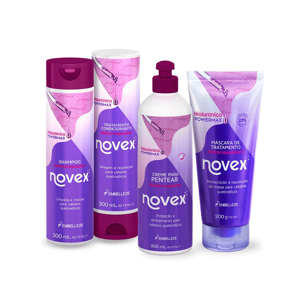 Kit Novex Hiaurônico PowerMax Tratamento Diário