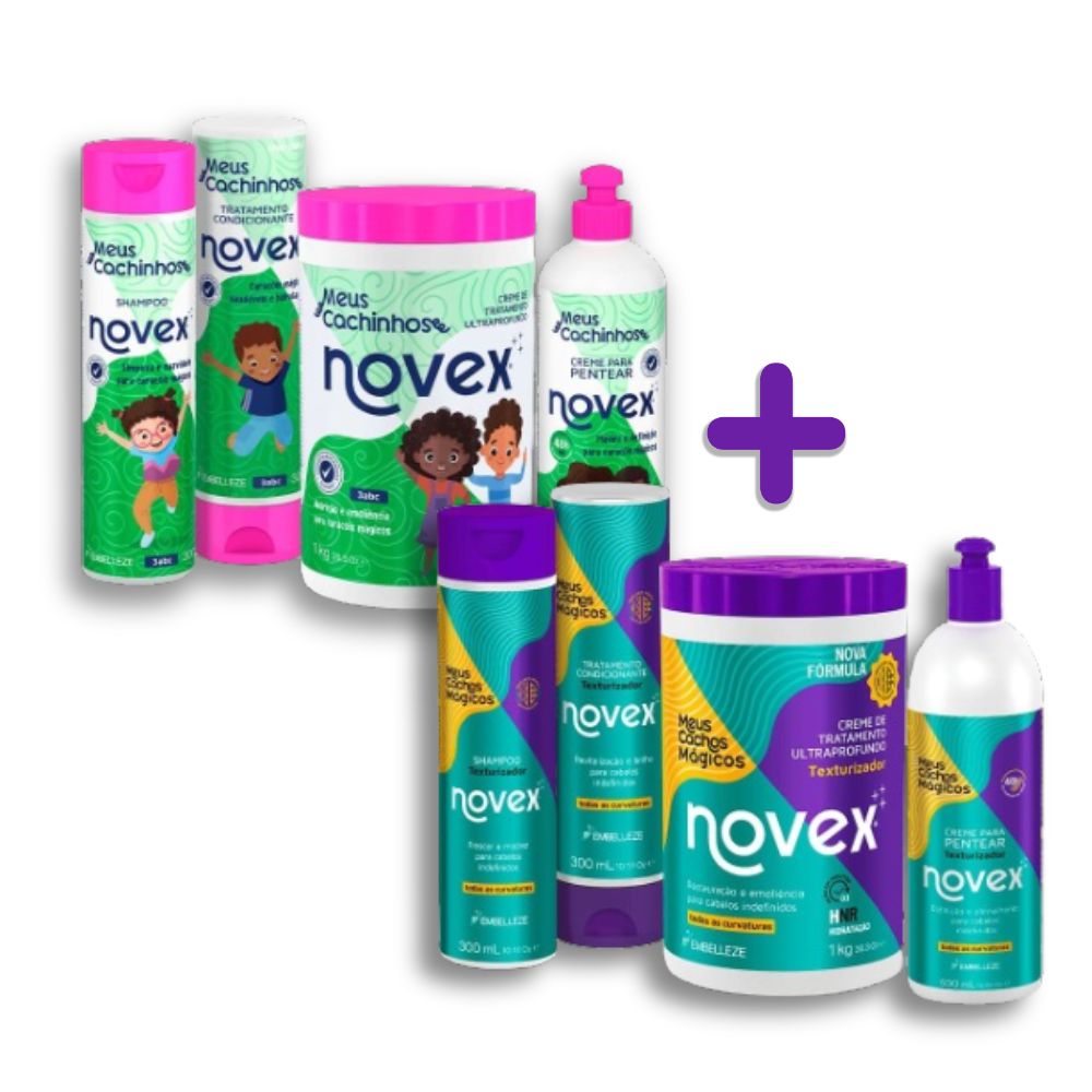 Kit Mãe e Filha com Novex Meus Cachos + Novex Meus Cachinhos