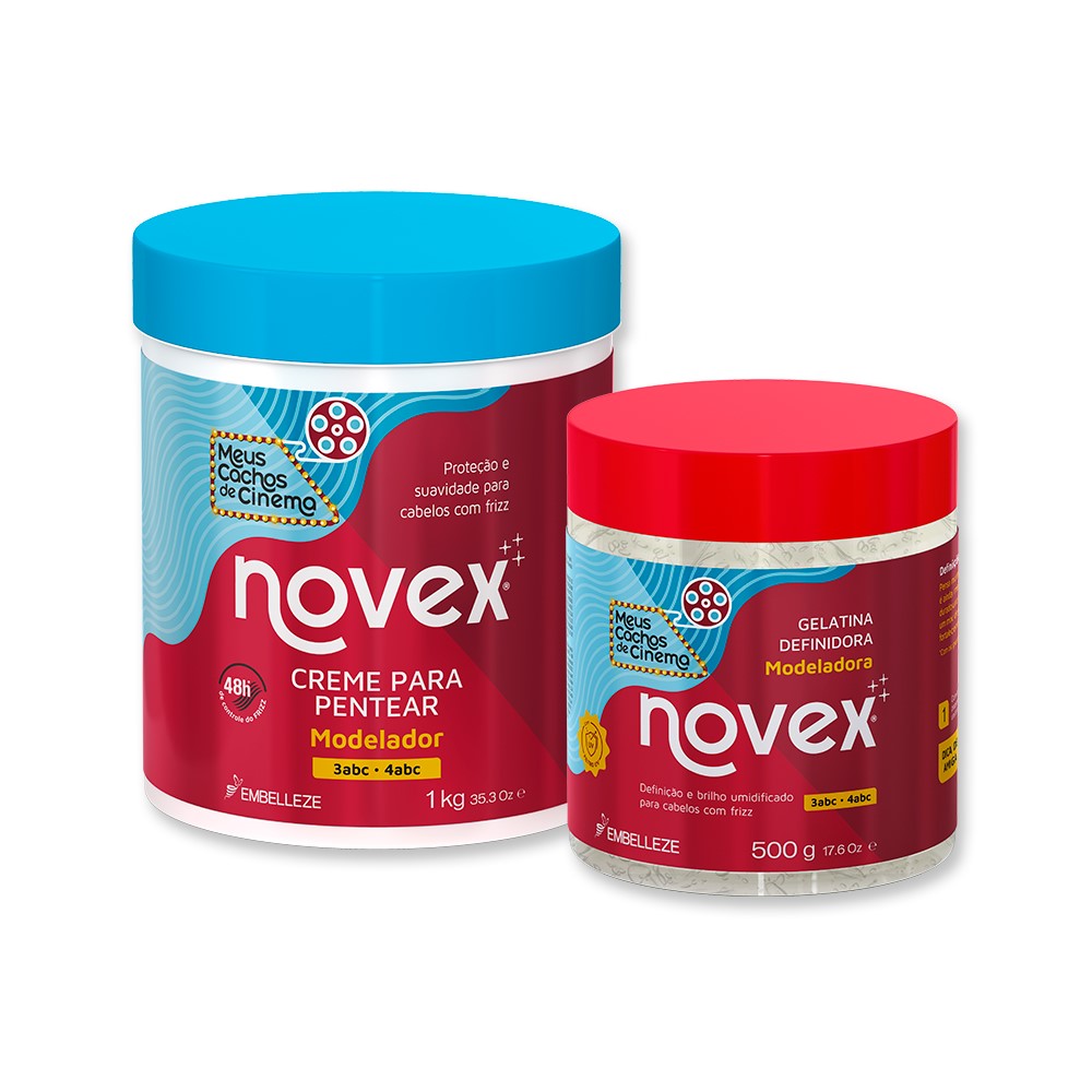 Kit Novex Finalização Capilar Gelatina e Creme Para Pentear