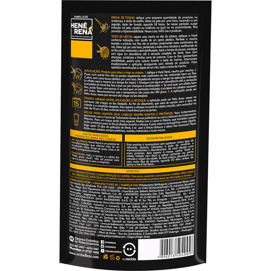 Kit com 10 Henês Rená Preto Natural