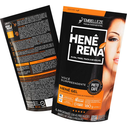 Kit com 10 Henês Rená Preto Café