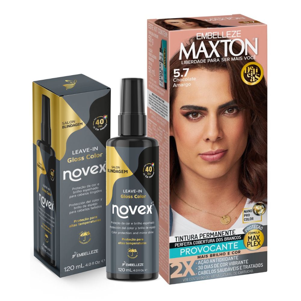 Kit Cor Radiante Maxton Delícias Chocolate Amargo