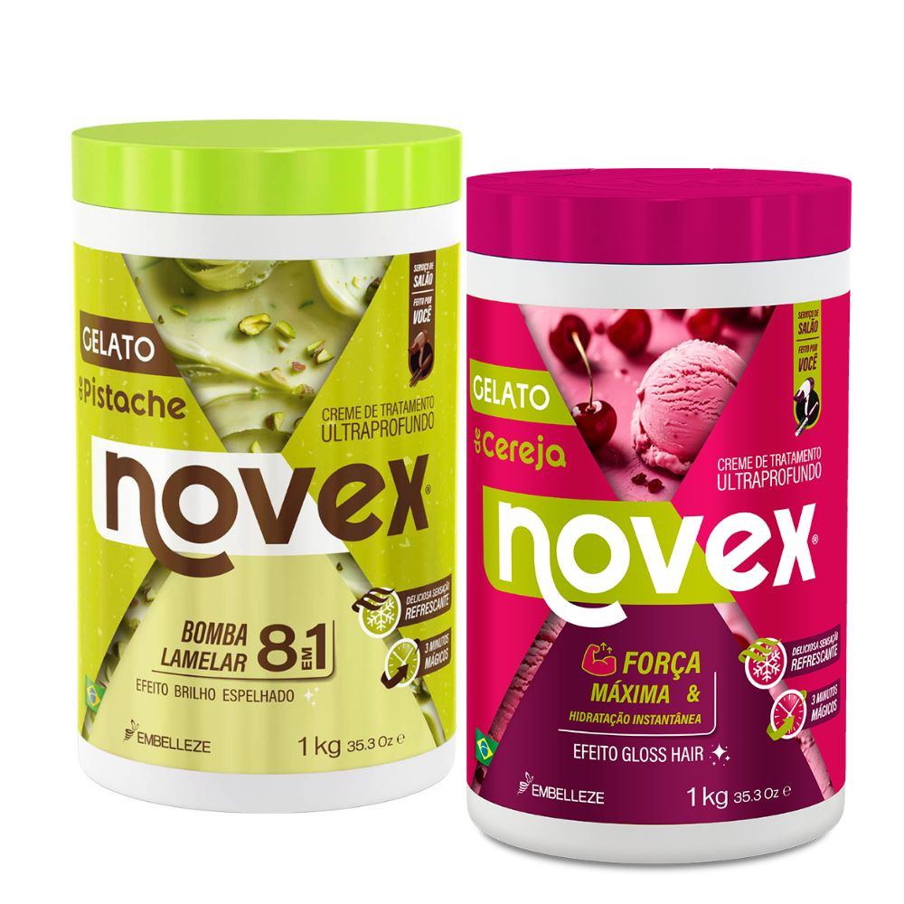 Kit Novex Gelatos de Pistache e Cereja