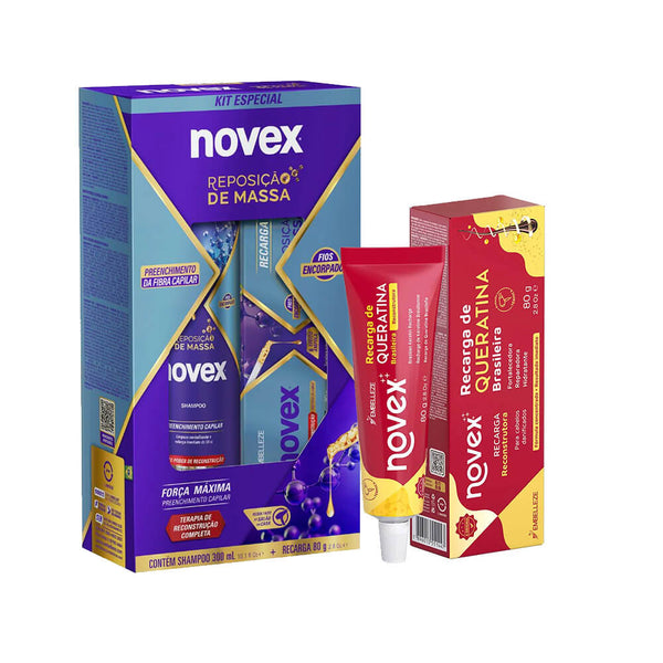 Kit Premium Novex Reposição De Massa + Recarga De Queratina