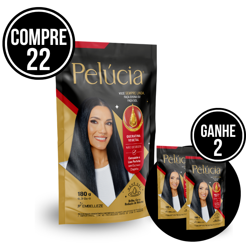 Kit Compre 22 e ganhe 2 Henê Pelúcia Gel Queratina Pouch