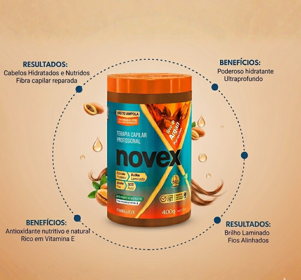 Creme de Tratamento Novex Óleo de Argan