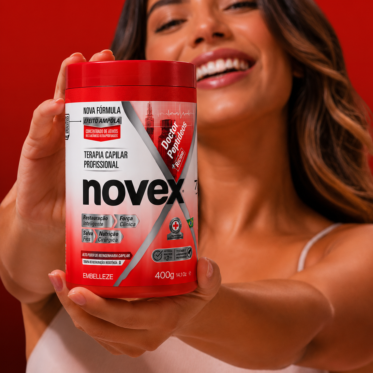 Creme de Tratamento Novex Doctor Peptídeos + Rícino