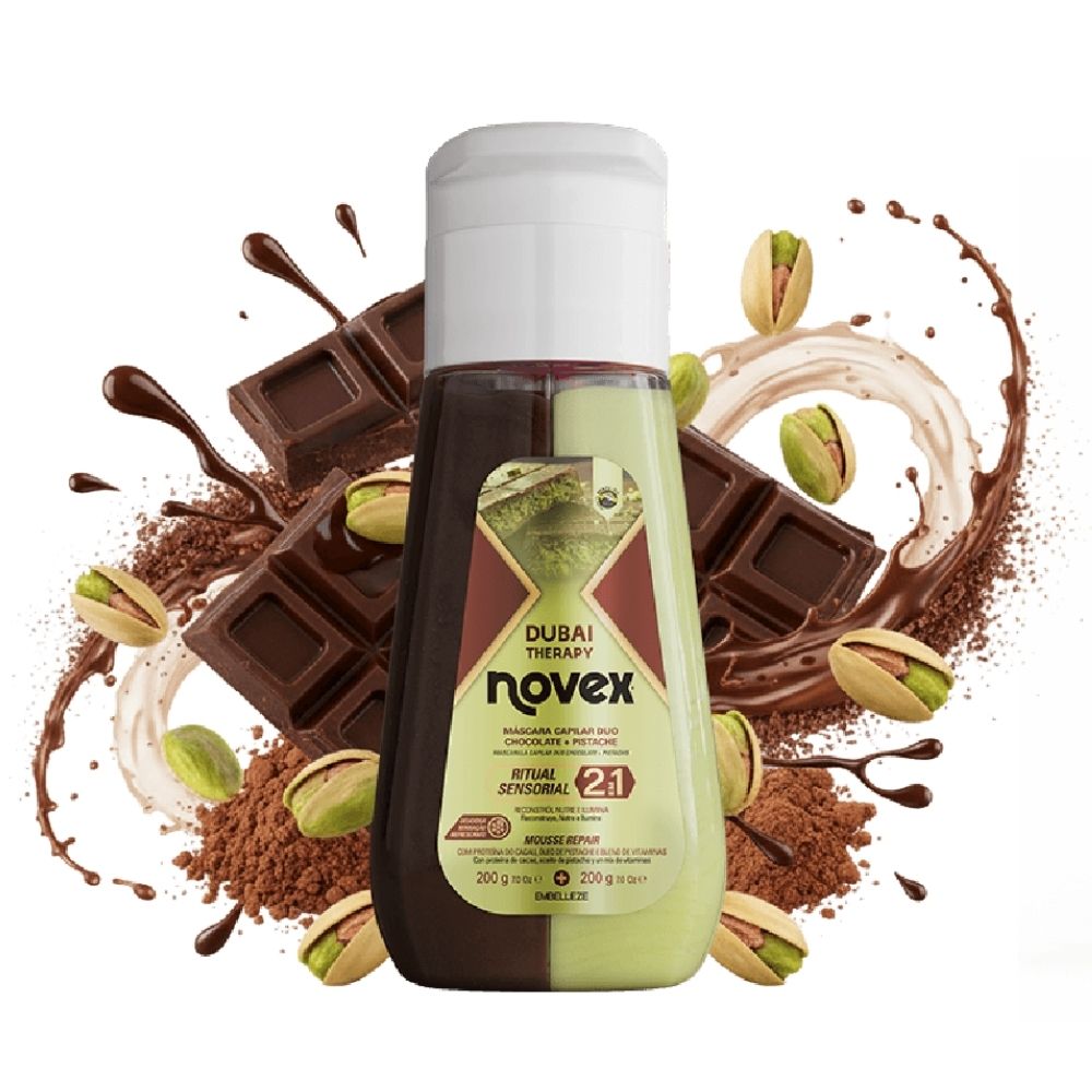 Máscara Capilar Duo Novex Dubai Therapy Chocolate e Pistache