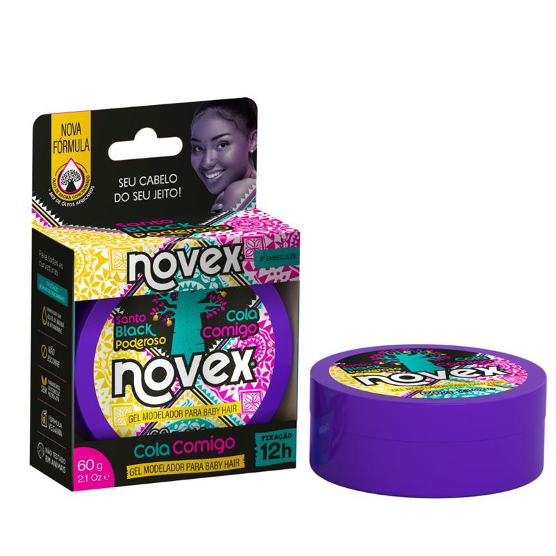 Gel Cola Comigo Novex Meus Cachos Santo Black Poderoso