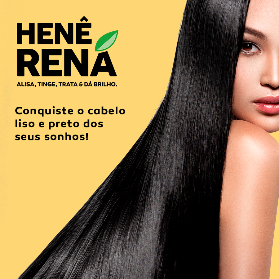 Henê Rená Retoque da Raiz Preto Natural