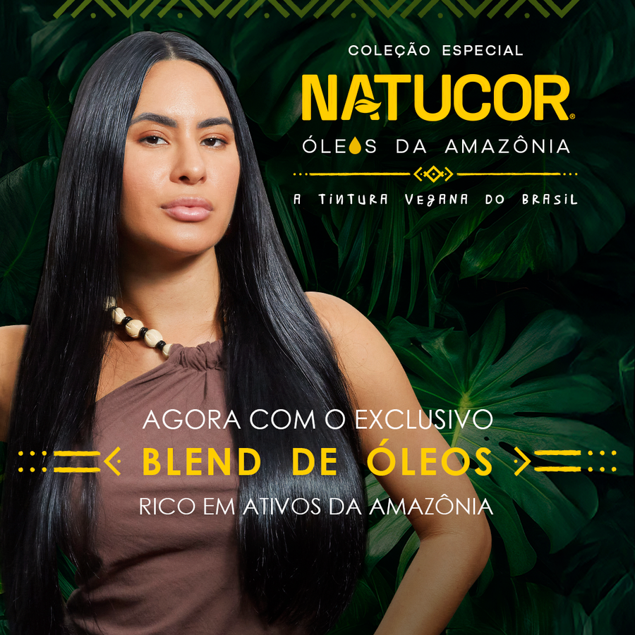 Tinta de Cabelo Natucor Óleos Amazônicos Preto Natural 1.0