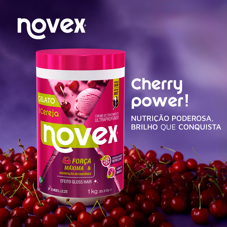 Creme De Tratamento Novex Gelato de Cereja