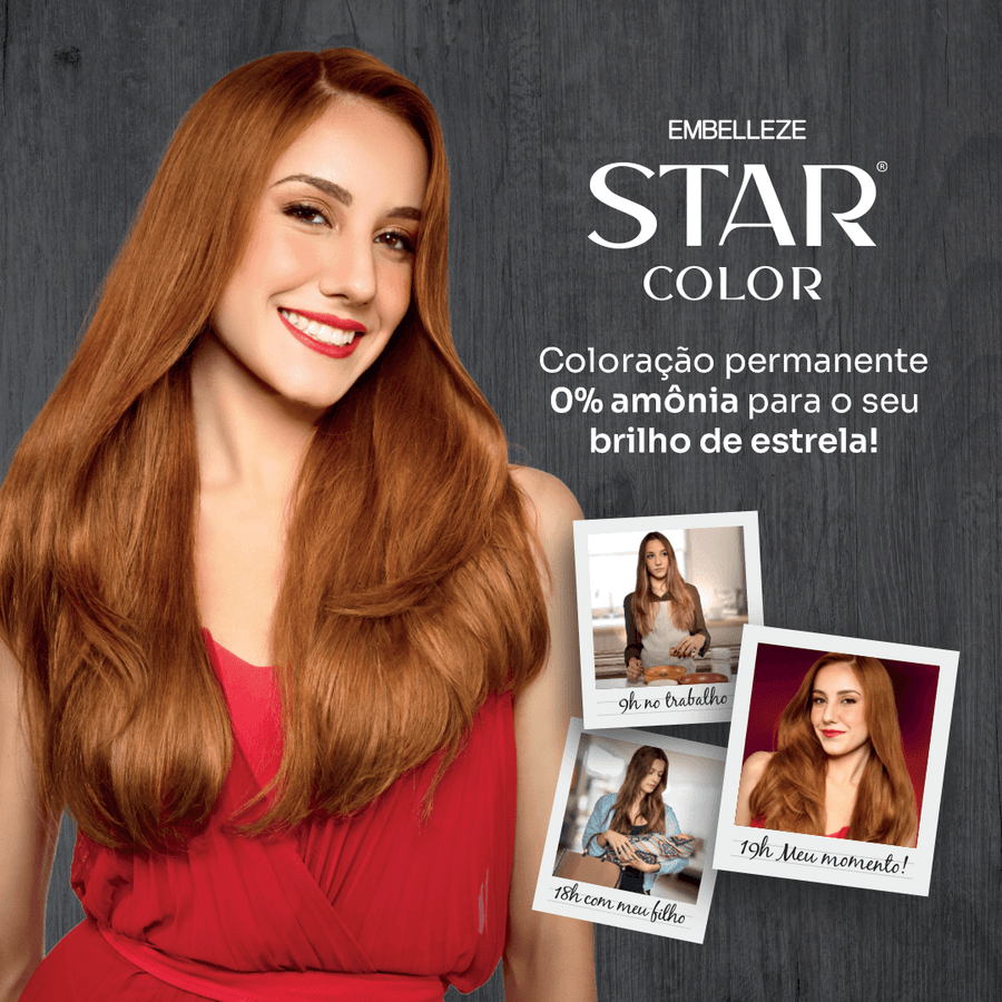 Tinta De Cabelo Star Color Cobre Luminoso 8.43