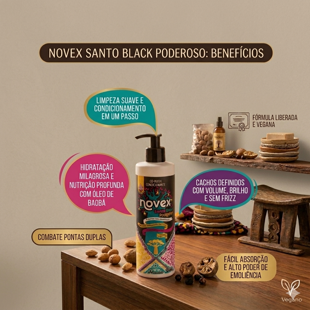 Co-Wash Condicionante Novex Santo Black Poderoso 500ML