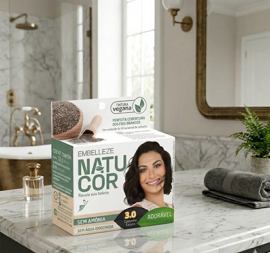 Tinta de Cabelo Natucor Naturalmente Adorável Castanho Escuro 3.0