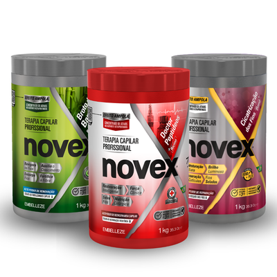 Kit Novex Cronograma Capilar para Cabelos Tingidos - 1KG