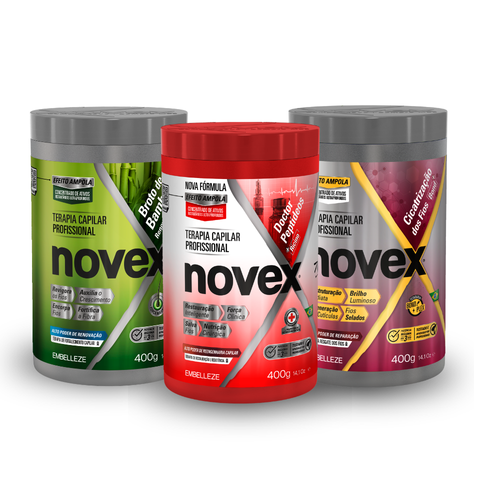 Kit Novex Cronograma Capilar para Cabelos Tingidos - 400G