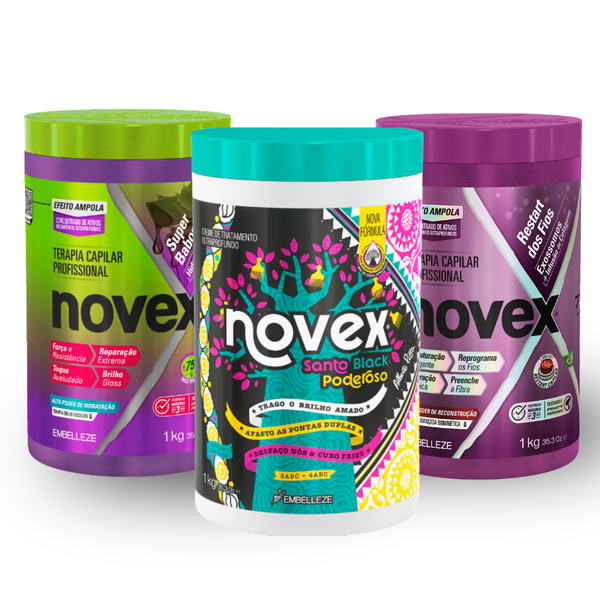Kit Novex Cronograma Capilar para Cacheadas - 1KG