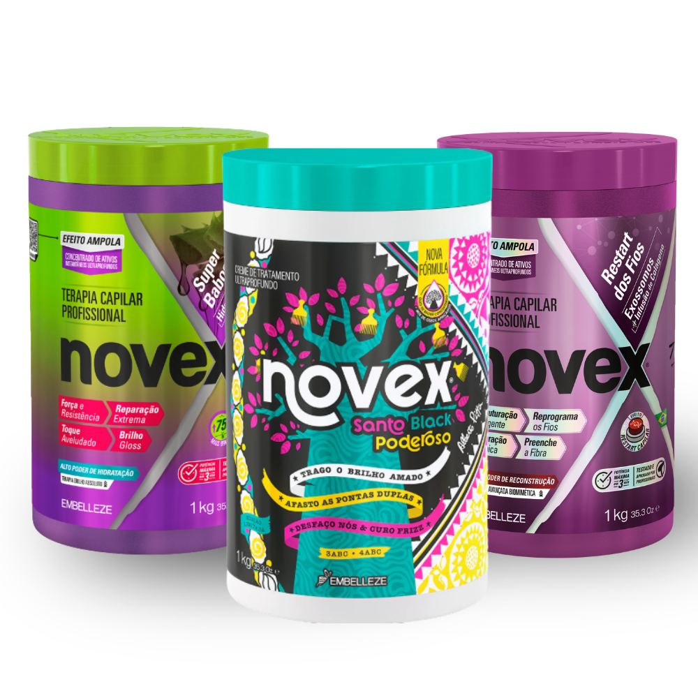 Kit Novex Cronograma Capilar para Cacheadas - 1KG