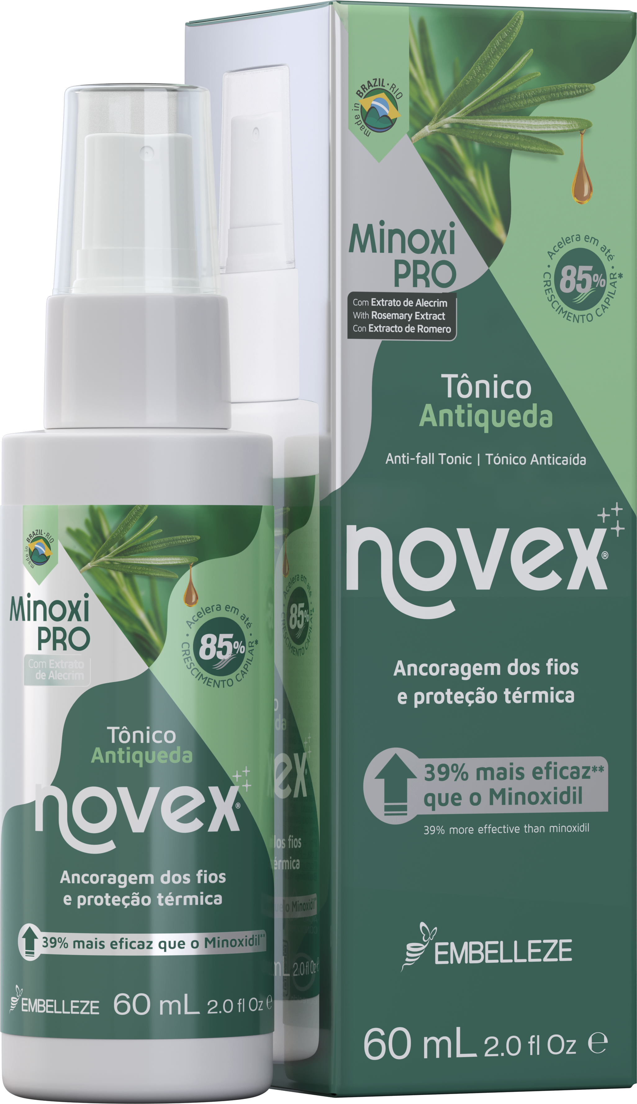 Kit Antiqueda Novex Minoxi Pro + Bolsa Exclusiva