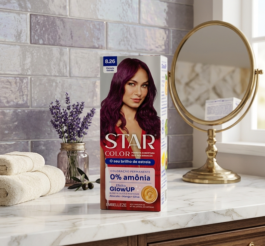 Tinta De Cabelo Star Color Marsala Estrela 8.26