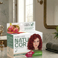 Tinta de Cabelo Natucor Naturalmente Arrojada Vermelho Cereja 6.66