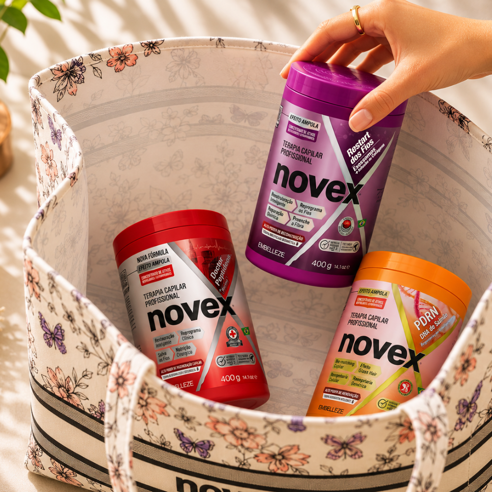 Kit de Tratamento Novex Terapia Coreana + Bolsa