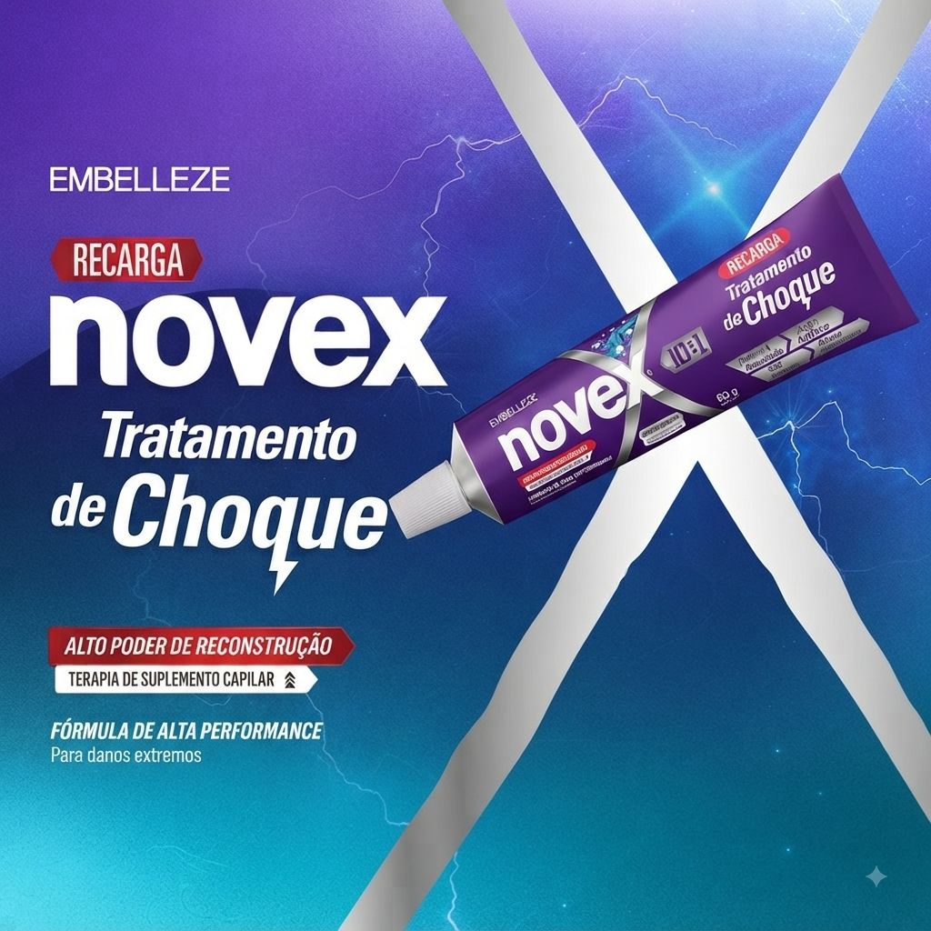 Imagens da página de Recargas Novex (logo, banners do hero e cards Conheça as recargas)